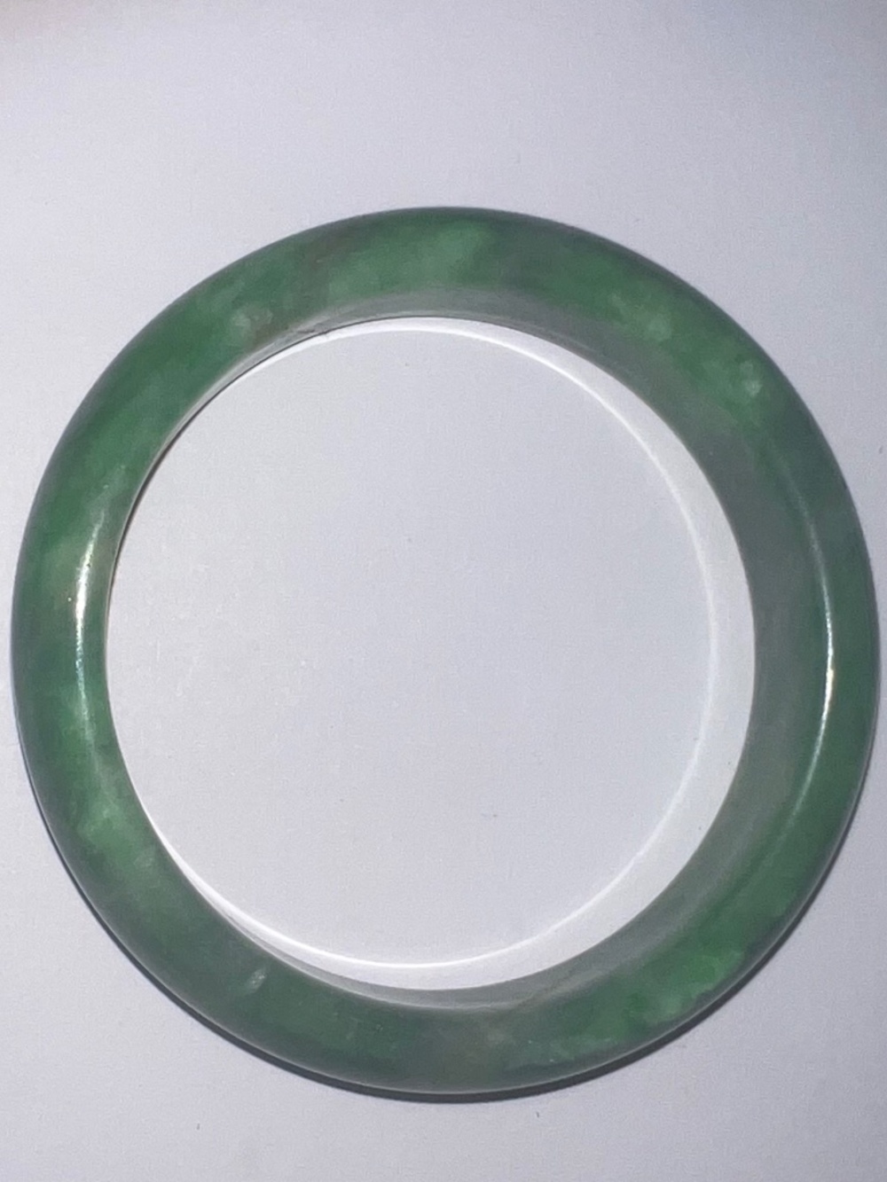 Vintage Celadon Green Jade / Hardstone Bangle Bracelet | Grade (B) (10)